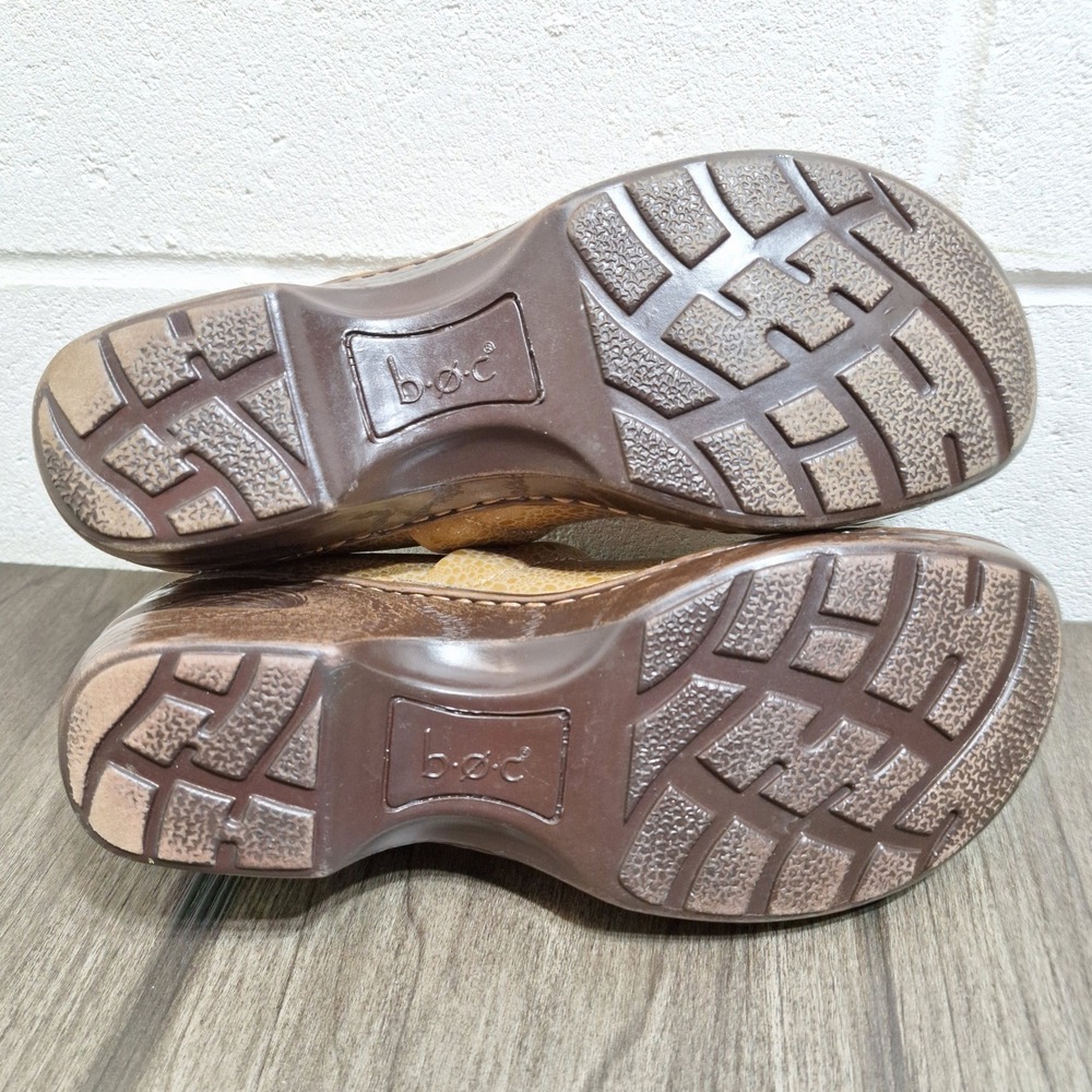 b.o.c. Born Concept Womens Tan Pebble Textured Slip On Clogs Shoes 8M C00092 - Picture 6 of 8